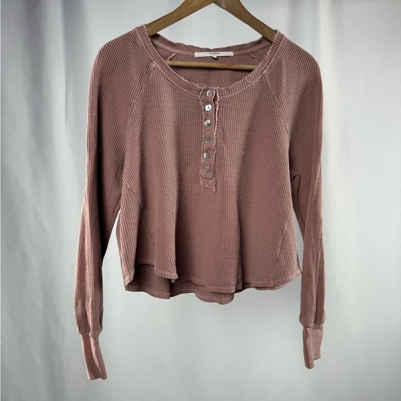 Tularosa Green The Vista Henley Top & Legging in Rose Pink Size Extra Small - Picture 4 of 14